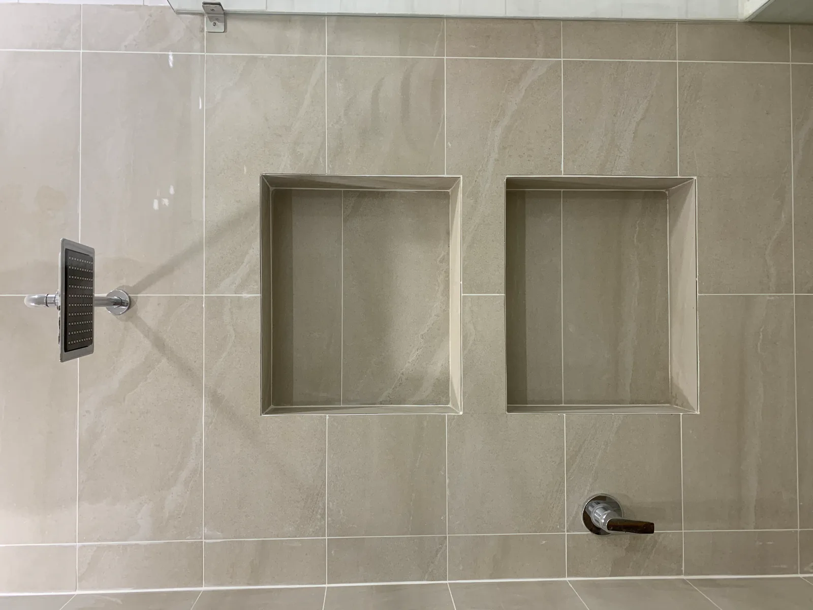 Bathroom renovation — shower detail