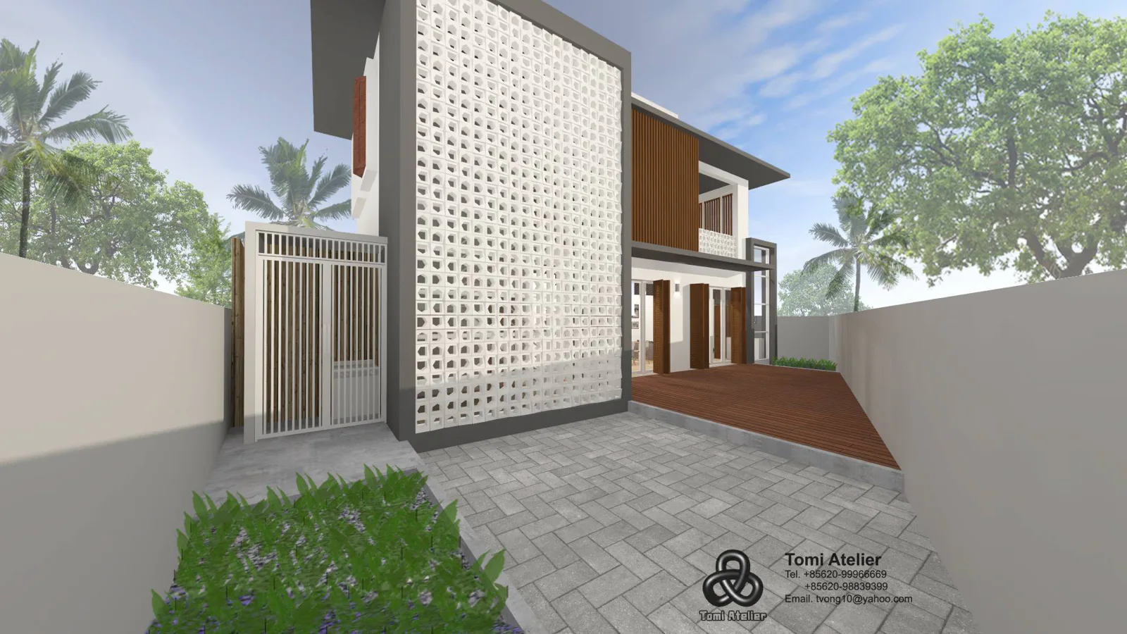 Modern Lao Homes 3D residence elevation